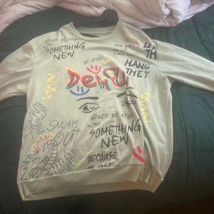 Shein Mint green Graphic Long Sleev